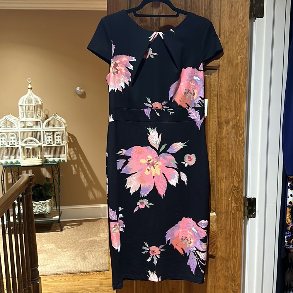 Black dress with flowers